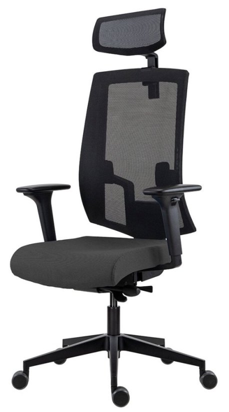 Kancelářská židle LAPEL 2900 SYN-B PDH ALU černá