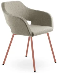 Křesílko POLO+ PO-N13 (4 nohá podnož cihlově červená PANTONE 17-1532 TCX)