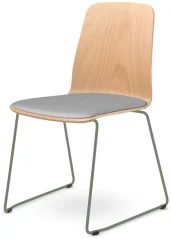 Konferenční židle Sunrise 151-Q-N12 (kostra šalvějově zelená PANTONE 17-6212 TCX, překližka buk + ča