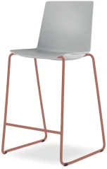Barová židle SKY FRESH 060-Q-N13 (4-nohá kostra cihlově červená PANTONE 17-1532 TCX, celoplastový ko