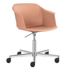 Kancelářská židle Wave 030,F37-N6 (5-ramenný ALU kříž leštěný, kolečka, plastový korpus)