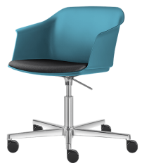 Kancelářská židle Wave 030,F37-N6 (5-ramenný ALU kříž leštěný, kolečka, plastový korpus)