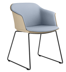 Konferenční křeslo Wave 032-Q-N1 (drátěná kostra černá, plastový korpus s vnitřním čalouněním)