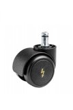 0114-KOL_ANT_GUM-A: A-Antistatická (ESD) kolečka pro tvrdé povrchy, černá (50mm)
