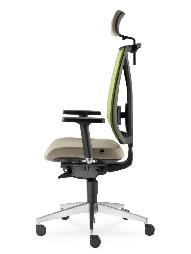 Ergonomická židle Leaf 503-SYS (mechanika s bočním nastavením, 5x blokace)