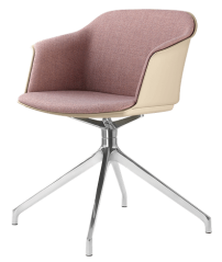 Otočná židle Wave 032,F70-N6 (4-ramenný ALU kříž leštěný, kluzáky, plastový korpus s vnitřním čaloun