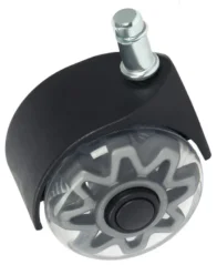 Zátěžová pogumovaná kolečka k židli – Ø 60 mm, čep 11 mm, nosnost 160 kg