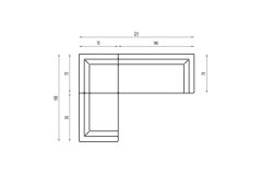Modulová sedačka NOTRE DAME Corner 2L (levý 2 místný prvek)