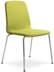Konferenční židle Sunrise 152-N4 (kostra chrom, celočalouněný korpus, stohovatelná)