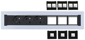 Konfigurovatelné zásuvkové panely do stolu