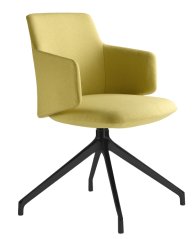 Konferenční otočné křeslo MELODY MEETING 360,F70-N1 (4-ramenný ALU černý kříž, kluzáky)