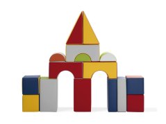 Block DZ-XL PU (16 dílná stavebnice, velká velikost dílů, koženka v různých barvách)