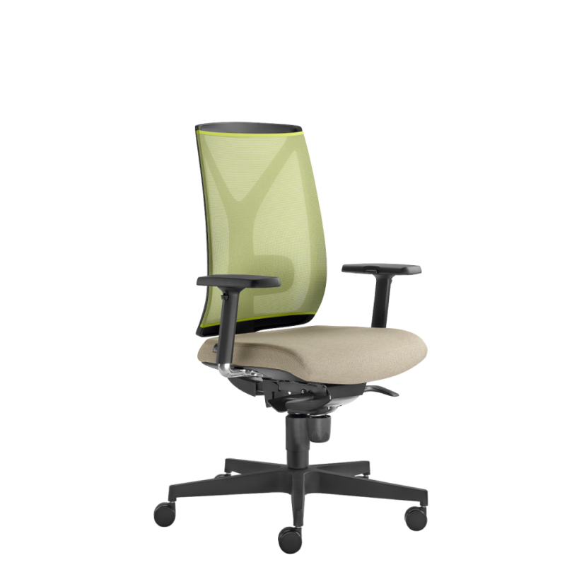 Ergonomická židle Leaf 503-SY (mechanika se spodním nastavením tuhosti, 5x blokace)