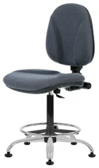 Vysoká antistatická židle 1040 MEK Ergo C (ESD) Standard, kruh pod nohy, předoboční pohled Vysoká antistatická židle 1040 MEK Ergo C (ESD) Standard, kruh pod nohy, předoboční pohled