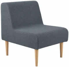 PIAVE 100 WOOD - lounge křeslo bez područí na dřevěných nohách
