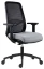 Ergonomická židle 1390 SYN K Tullio se síťovinou, šedý sedák, područky - předoboční pohled