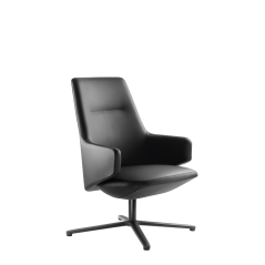 Křeslo Melody Lounge ML-L-N1 (4-ramenný ALU černě lakovaný kříž)