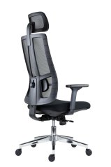Ergonomická židle Ruben - vysoký opěrák je výškově nastavitelný a má integrovanou bederní opěrku