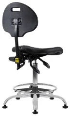 Antistatická židle 1291 PU ASYN C antistatic ESD - (vysoký píst + kruh pod nohy)