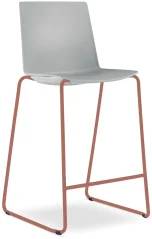 Barová židle SKY FRESH 060-Q-N13 (4-nohá kostra cihlově červená PANTONE 17-1532 TCX, celoplastový ko