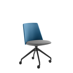 Otočná židle Melody Chair 361,F95-BL (4-ramenný nylonový černý kříž, kolečka)