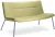 Dvojmístné křeslo Oslo Lounge OL-K2-N15 (podnož  holubí modrá RAL 5014)