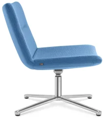 Otočné křeslo Oslo Lounge OL-K1,F65-N6, hliníkový leštěný kříž