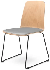 Konferenční židle Sunrise 151-Q-N1 (kostra černý nástřik, překližka buk + čalouněný sedák)