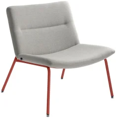 Křeslo Oslo Lounge OL-K1-N14 (podnož signální červená RAL 3001)