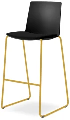 Barová židle SKY FRESH 062-Q-N16 (4-nohá kostra odstín medově žlutá RAL 1005, čalouněný sedák)