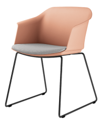 Konferenční křeslo Wave 030-Q-N1 (drátěná kostra černá, plastový korpus)