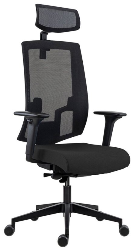 Kancelářská židle LAPEL 2900 SYN-B PDH ALU černá