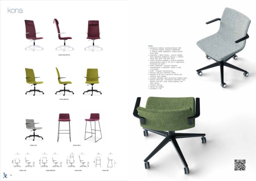 Pracovní židle KONA MEDIUM