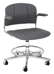 Zdravotnická židle Kovonax PENTEX PLUS – komfortní ordinační židle s kruhovou oporou nohou