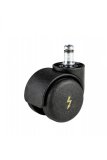 0114-KOL_ANT_PLAST: Antistatická (ESD) kolečka pro měkké povrchy, černá (50mm)