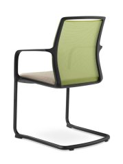 Konferenční židle Leaf 505-Z-N1 (kostra pérovka černá, stohovatelná)