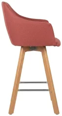 Barová židle Wind Wood SG - elegantní barovka s bukovou podnoží, červený potah