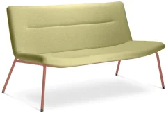 Dvojmístné křeslo Oslo Lounge OL-K2-N13 (podnož cihlově červená PANTONE 17-1532 TCX)