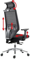 Kancelářská židle EDGE BLACK (černý sedák)