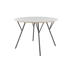 Jídelní stůl Trivi TR-T730/1100-N1 (nohy černý nástřik, deska březová překližka ?110 cm)
