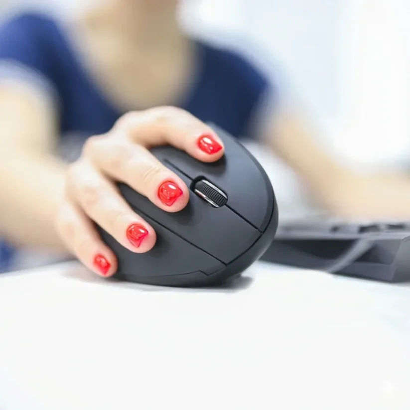 Vertikální ergonomická myš – práce bez bolesti zápěstí