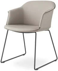 Konferenční křeslo Wave 032-Q-N1 (drátěná kostra černá, plastový korpus s vnitřním čalouněním)