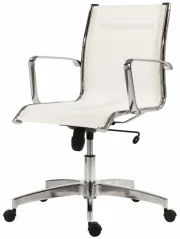 Designové kancelářské křeslo 8850 KASE Mesh Low White Antares – předoboční pravý pohled Designové kancelářské křeslo 8850 KASE Mesh Low White Antares – předoboční pravý pohled