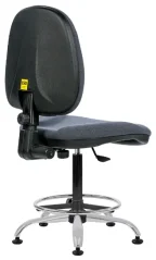 Vysoká antistatická židle 1040 MEK Ergo C (ESD) Standard, kruh pod nohy, zadoboční pohled