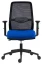 Ergonomická židle 1390 SYN K Tullio se síťovinou, modrý sedák, područky - přední pohled