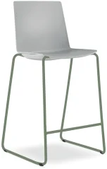 Barová židle SKY FRESH 060-Q-N12 (4-nohá kostra šalvějově zelená PANTONE 17-6212 TCX, celoplastový k