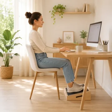 Ergonomické podnožky pod stůl pro zdravější a pohodlnější sezení