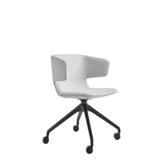 Otočné křeslo FLEXI P FP,F95-BL, designový černý nylonový kříž s kolečky