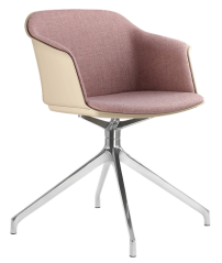 Otočná židle Wave 032,F70-N6 (4-ramenný ALU kříž leštěný, kluzáky, plastový korpus s vnitřním čaloun