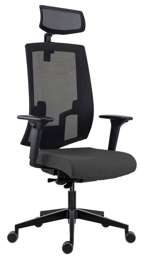 Kancelářská židle LAPEL 2900 SYN-B PDH ALU černá